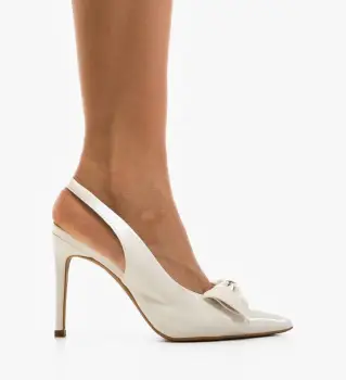 Pantofi stiletto dama Ebysyna Albi imagine