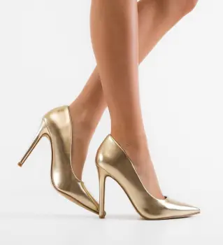 Pantofi stiletto dama Herbie Aurii imagine