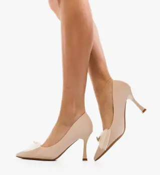 Pantofi stiletto dama Liama Bej imagine