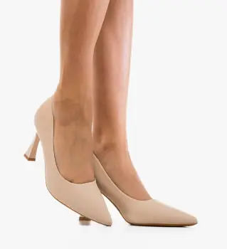 Pantofi stiletto dama Lorans Bej imagine