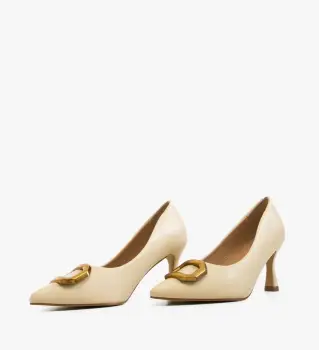 Pantofi stiletto dama Lynda Bej imagine