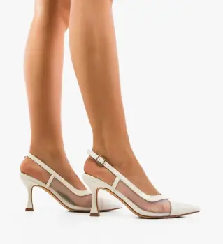 Pantofi stiletto dama Merryen Albi imagine