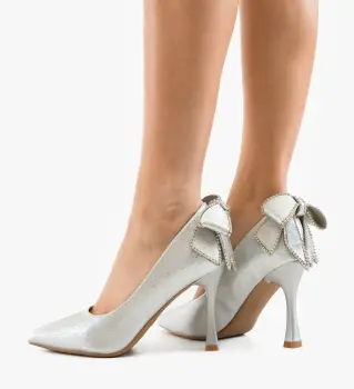 Pantofi stiletto dama Nenyz Argintii imagine