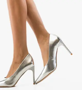 Pantofi stiletto dama Neybar Argintii imagine