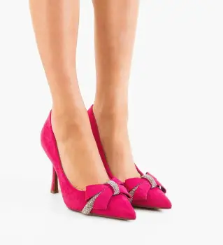 Pantofi stiletto dama Subhaa Fuchsia imagine