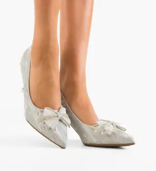 Pantofi stiletto dama Teuni Argintii imagine