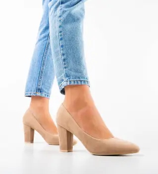 Pantofi Yaba Bej imagine