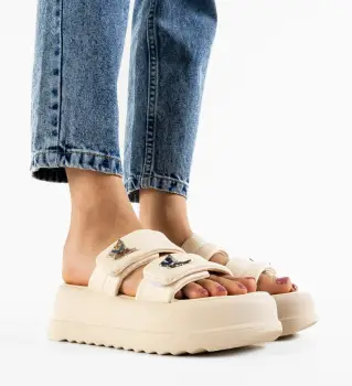 Papuci dama Alaitoc Bej imagine