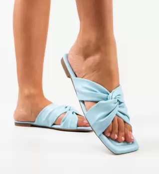 Papuci dama Athena Albastri imagine