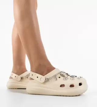 Papuci dama Barn Bej imagine