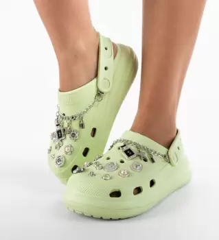 Papuci dama Barn Verzi imagine