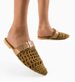 Papuci dama Beachy Bej imagine