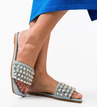 Papuci dama Bellona Albastri imagine