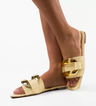 Papuci dama Benny Galbene imagine