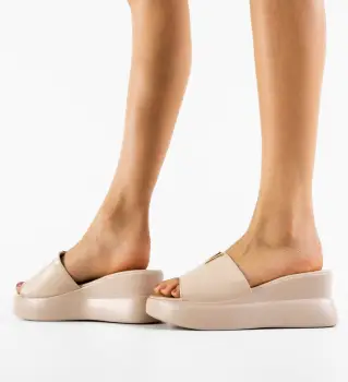 Papuci dama Bieltan Bej imagine