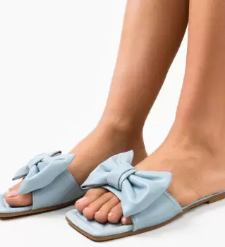 Papuci dama Brigitte Albastri imagine