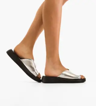 Papuci dama Byrka Argintii imagine