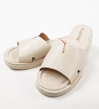 Papuci dama Cali Bej imagine