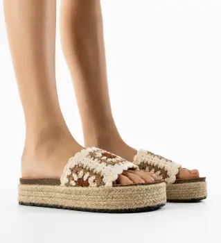 Papuci dama Chinon Bej imagine