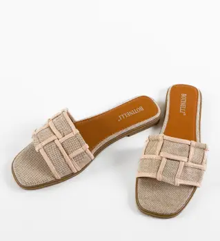 Papuci dama Dalma Bej imagine