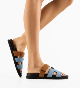 Papuci dama Dermes Albastri imagine