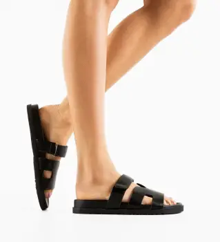 Papuci dama Dermes Negri imagine