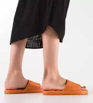 Papuci Dama Evasa Portocalii imagine