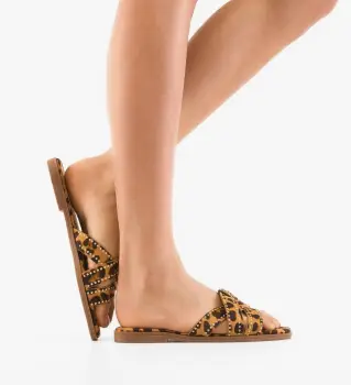 Papuci dama Gentry Animal Print imagine