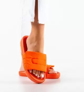 Papuci dama Gleo Portocalii imagine