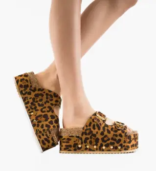 Papuci dama Halima Animal Print imagine