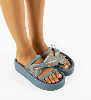 Papuci dama Heyta Albastre imagine