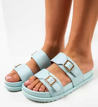 Papuci dama Hill Albastri imagine