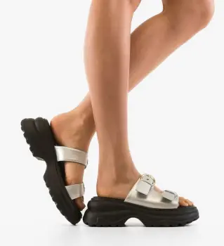 Papuci dama Hobbs Argintii imagine