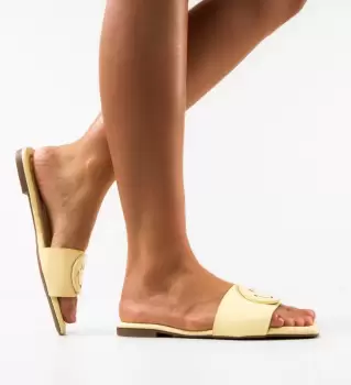 Papuci dama Indigo Galbeni imagine