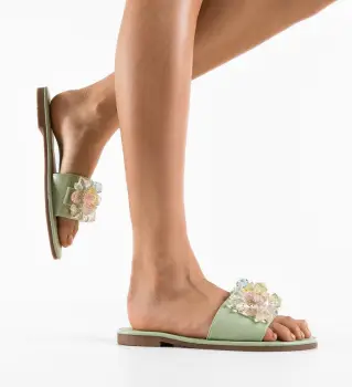 Papuci dama Iseul Verzi imagine