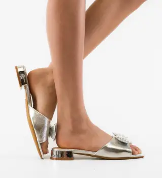 Papuci dama Izaak Argintii imagine