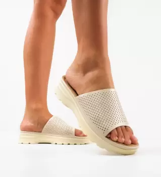 Papuci dama Kankan Bej imagine