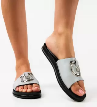 Papuci dama Laurette Gri imagine