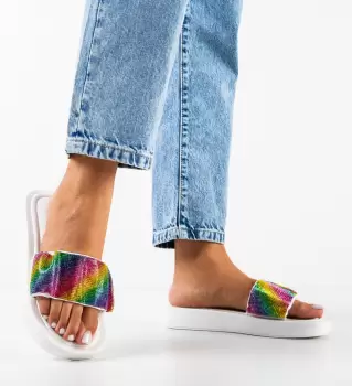 Papuci dama Lennox Albi imagine