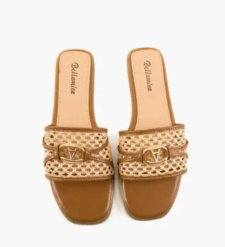 Papuci dama Madiha Camel imagine