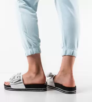 Papuci dama Marves Argintii imagine