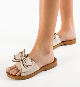 Papuci dama Meike Bej imagine