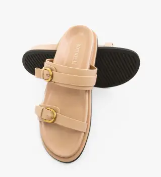 Papuci dama Meka Bej imagine