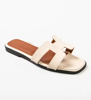 Papuci dama Mermosa Bej imagine