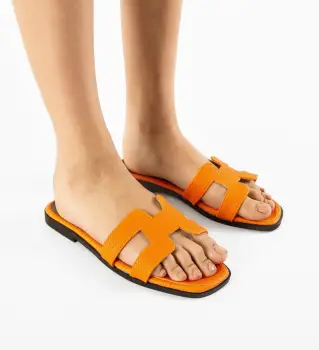 Papuci dama Mermosa Portocalii 2 imagine