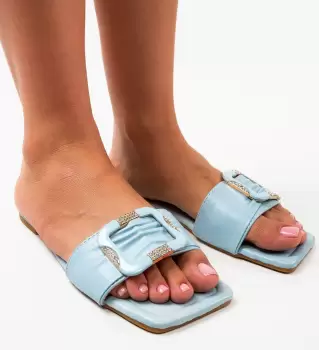 Papuci dama Mikkel Albastri imagine