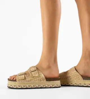 Papuci dama Miller Bej imagine