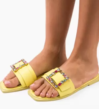 Papuci dama Naliak Galbeni imagine