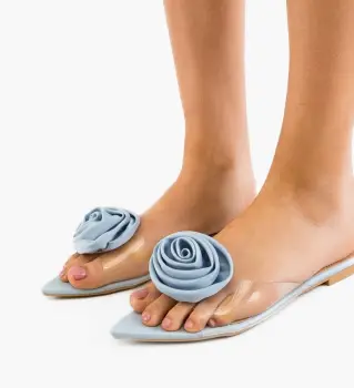 Papuci dama Narkis Albastri imagine