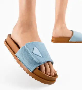 Papuci dama Norbet Albastri imagine